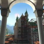 VR-Neuschwanstein_Baustelle vom Torbau aus gesehen